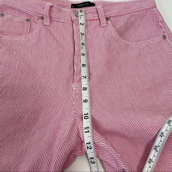Vintage Bill Blass Pink and White Stripe High Waist Capris Pedal Pushers SZ 6P - Picture 7 of 12